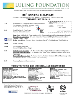 Luling Foundation-Field Day - Gonzales | Texas AgriLife Extension