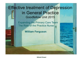 Practice nurse role in depression