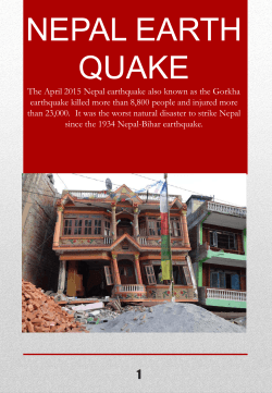 NEPAL EARTH QUAKE - Good News Friend Ministries