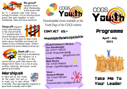 COGS Youth Summer Prog 2015 - Church of the Good Shepherd
