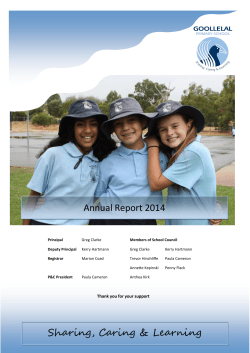 Annual Report 2014 - Goollelal Primary School