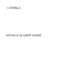 Ooyala IQ User Guide