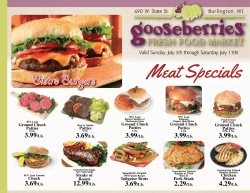 Meat Specials - Gooseberries