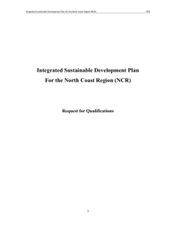 Integrated Sustainable Development Plan For the North Coast Region