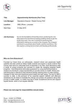 Admin Job - Gore Bioscience