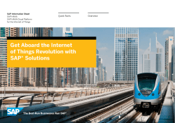 Get Aboard the Internet of Things Revolution with SAP