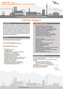 GOSATCOM 2015 Call for Papers 2015-05