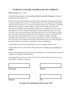 waiver and photo release form