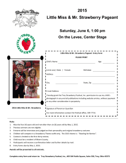 2015 Little Miss & Mr. Strawberry Pageant
