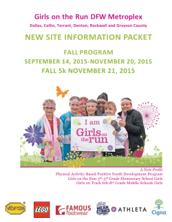 SitePacketInformationFall2015 - Girls on the Run