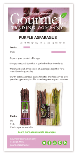 Purple Asparagus DF - Gourmet Trading Company