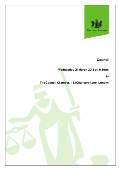 Papers for 25 March 2015 Council Meeting