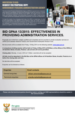 - The GPAA - Government Pensions Administration Agency