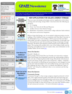 GPAEE Newsletter - Greater Philadelphia Chapter of the Association