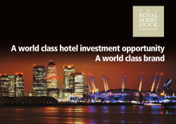 A world class hotel investment opportunity A world - gp