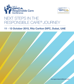 Event brochure - GPCA Responsible Care Conference