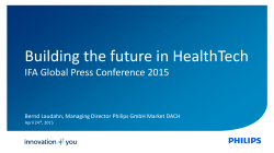 Building the future in HealthTech - IFA 2015 Global Press Conference