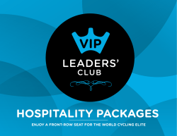 HOSPITALITY PACKAGES - Grands Prix Cyclistes
