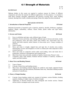 4.1 Strength of Materials