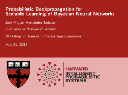 Probabilistic Backpropagation for Scalable Learning of Bayesian