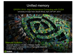 Unified memory - gpgpu 2015
