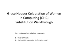 Substitution Walkthrough - Grace Hopper Celebration of Women in