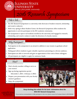 2016 Research Symposium - Illinois State University Graduate School