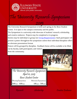 The University Research Symposium 2015
