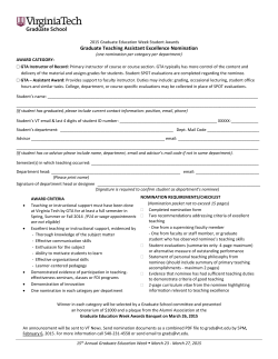 nomination form - Graduate School