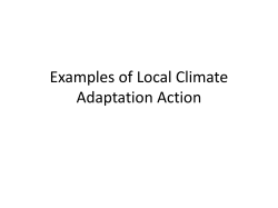 Examples of Local Climate Change Adaptation