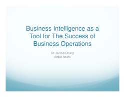 Business Intelligence as a Tool for The Success of Business