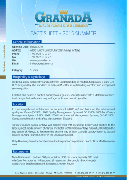 FACT SHEET - 2015 SUMMER