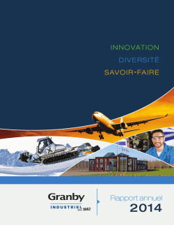 Rapport annuel 2014 de Granby Industriel.