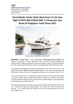 Grand Banks Yachts Order Book Soars To Six