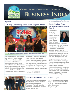 April 2015 Index - Grand Blanc Chamber of Commerce