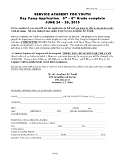 day camp application 2015 - Grand Central Station Sherman