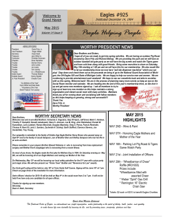 May Newsletter - Grand Haven Eagles 925