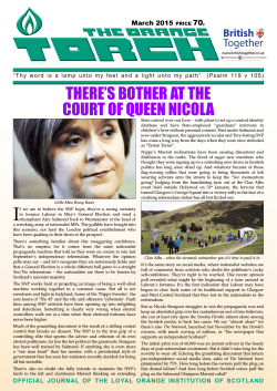 THERE`S BOTHER AT THE COURT OF QUEEN NICOLA
