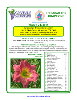 March 2015 Newsletter - Grapevine Garden Club