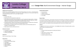 Task Sheet - Graphics at Loreto College
