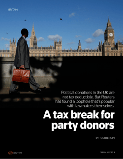 A tax break for party donors