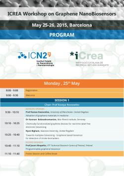 Program - ICREA Workshop on Graphene Nanobiosensors