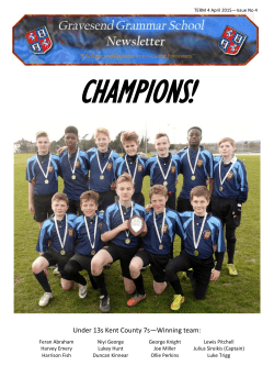 Under 13s Kent County 7sâWinning team: