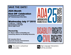 Save the Date! ADA 25th Anniversary Celebration