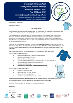 Uniform Letter 22.04.2015 - Grazebrook Primary School