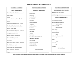 GRAZIN` ANGUS ACRES PRODUCT LIST