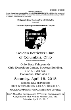 GRCCO Premium List - Golden Retriever Club of Columbus
