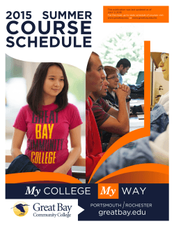 Summer 2015 Course Schedule - Great Bay Community College