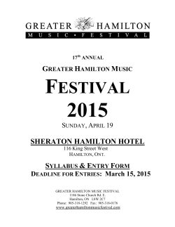 Click here to open as a  - Greater Hamilton Music Festival