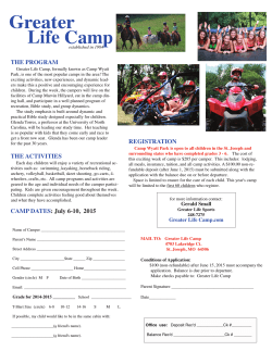 Greater Life Camp Brochure 2015